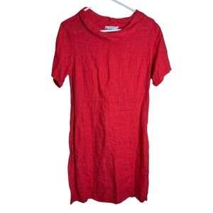Martina Innocenti Italian Linen Red Dress, Large